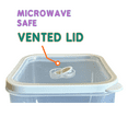 thumbnail image 4 of 10-Piece Food Storage Containers with Vented Lids, Airtight and BPA Free, Stackable, Microwave, Freezer, and Dishwasher Safe (Gray), 4 of 5