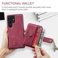thumbnail image 4 of SaniMore Detachable Wallet for Samsung Galaxy S22 Ultra Case, Powerful Magnetic PU Leather 2-in-1 Functional RFID Blocking Cover with Card Slot Shockproof Protective Shell for S22 Ultra, Red, 4 of 7