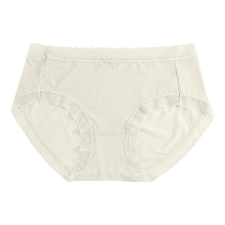 Iyufng Plus Size Panties for Women Women s Panties on Clearance Women s Traceless Ultra Thin Ice Silk Briefs Sexy Lace Breathable Mid Waist Briefs Womens Panties Summer Savings Deals