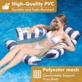 thumbnail image 2 of Inflatable Pool Float Chair Lounger for Adults and Kids Swimming Stripe Pattern Float Hammock for Pool Party Summer Water Fun, 2 of 5