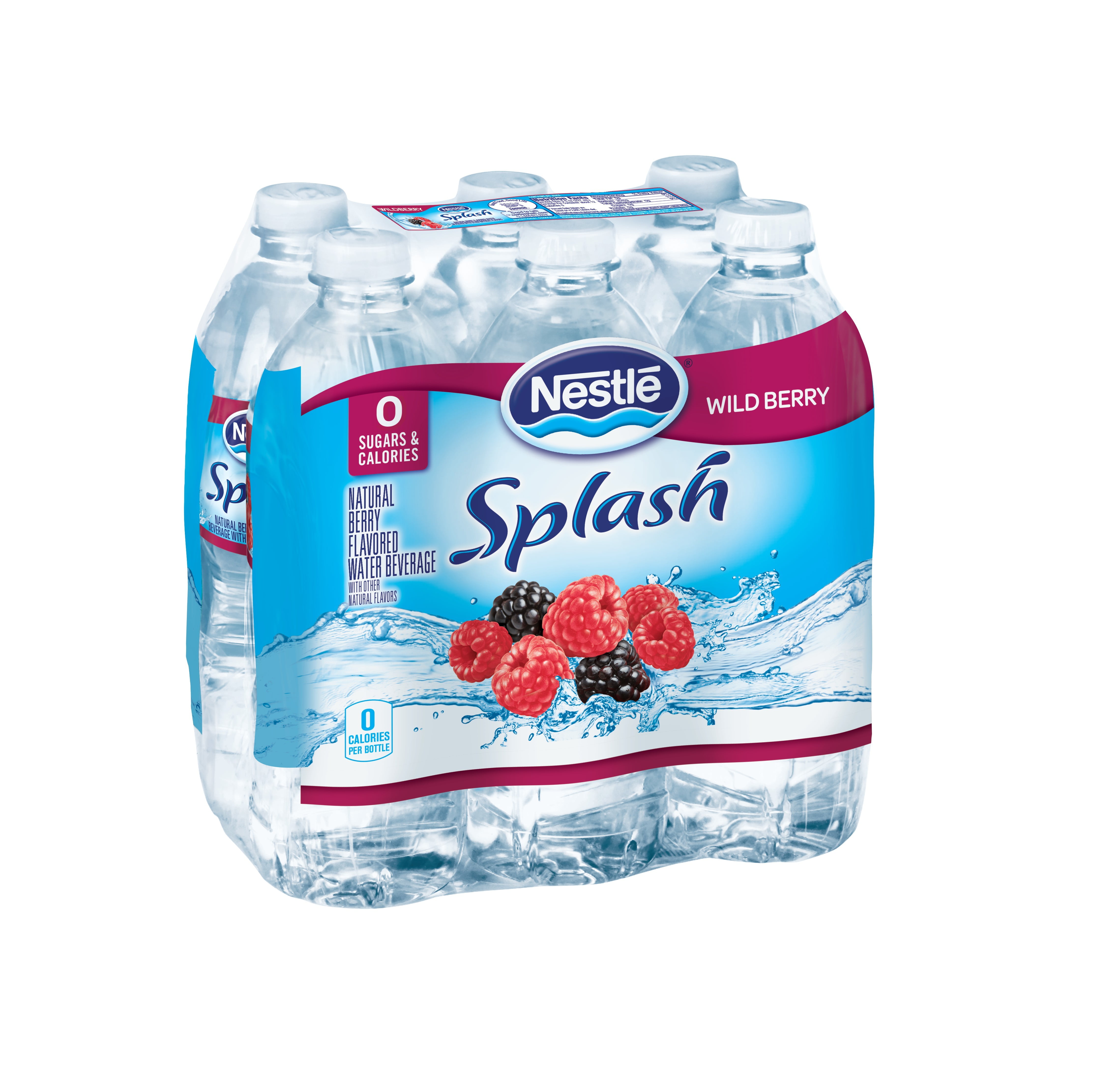 NESTLE SPLASH Water Beverage with Natural Fruit Flavor, Wild Berry ...