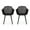 Black, variant on GDF Studio Barbados Outdoor Modern Dining Chairs, Set of 2, Black