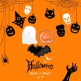 thumbnail image 3 of Halloween Pumpkin Bat Candy Dish Decorative Fruit Tray PP Material Snack Serving Plate Wire Cookie Rack Baking Sheet Pan Set Wire Cooking Rack Cooking Racks for Oven Use Non round Pizza Pans Quarter, 3 of 3