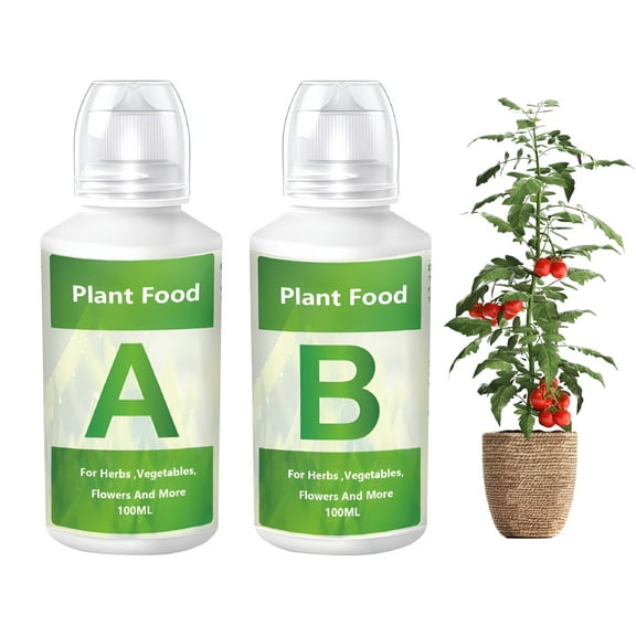 BANIRO Hydroponic Nutrient Solution Indoor Plant Fertilizer Organic Plant Food A & B Liquid Hydroponics Fertilizer Hydroponic Nutrients for Outdoor Indoor Plants