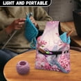 thumbnail image 5 of KUIFORTI Hummingbird Crochet Bag and Tote Yarn Bag Pink Yarn Holder for Crocheting - Crochet Storage Bag for Crochet Hooks, Crochet Accessories, Knitting Bag for Crochet Lovers, Small Size, 5 of 7
