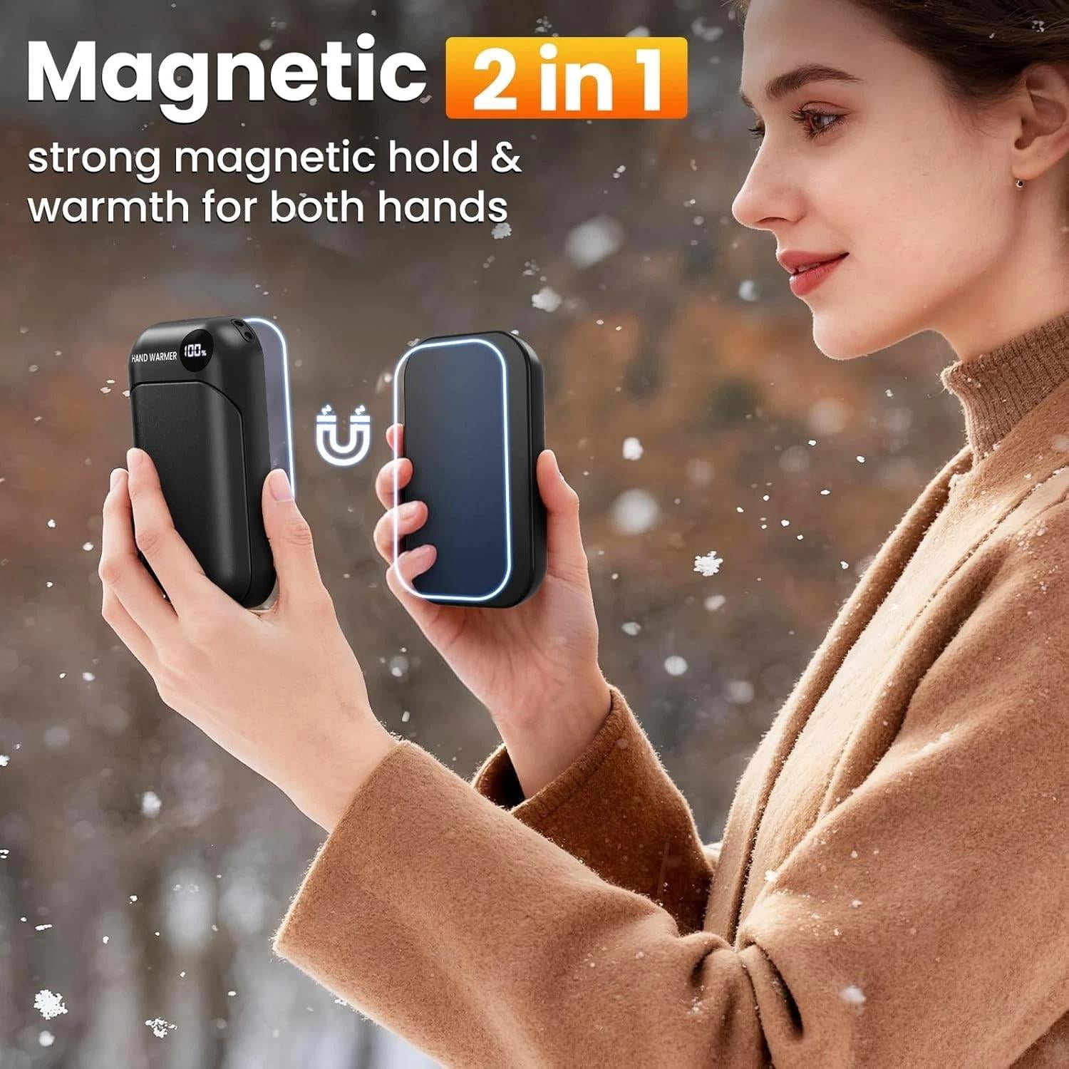 Hand Warmers Rechargeable 2 Pack, 4-Levels 104°F to 131°F Electric Hand Warme...