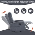 thumbnail image 6 of Leumius Recliner Chair for Adults,Padded Deep Seat Reading Chair with Side Pockets, Small Recliners for Small Spaces, Lounge Chair for Living Room, Bedroom,Gray, 6 of 10