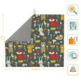 thumbnail image 3 of Naloa Cute Animal Forest Dish Drying Mat for Kitchen Counter, Heat Resistant Drainer Mats, Absorbent Draining Mat,Dish Rack Pad,16"x18", 3 of 8