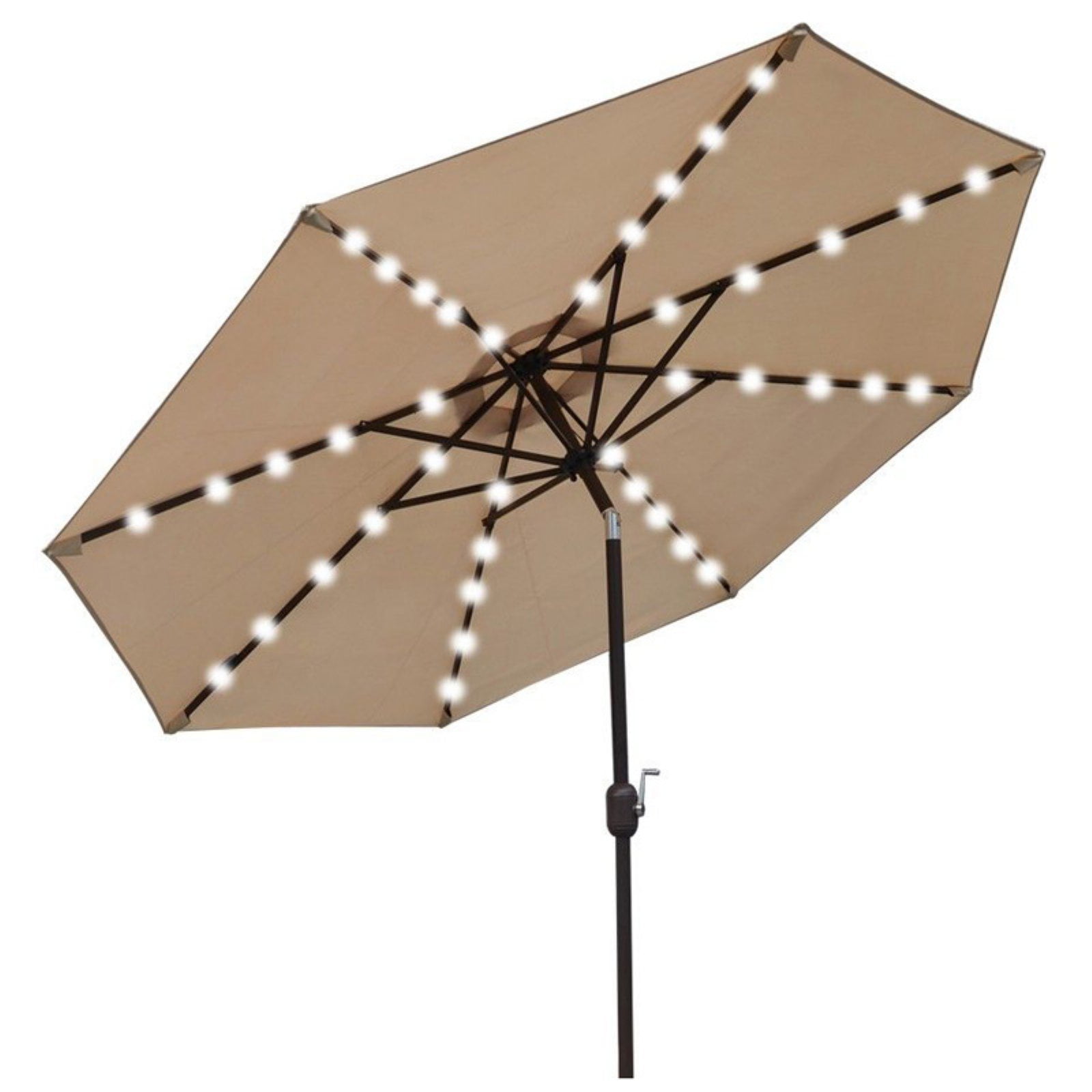 Sunrise 9 ft. Aluminum Patio Umbrella with Solar LED Lights