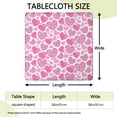 thumbnail image 2 of Pink Breast Cancer and Love Square Fitted Tablecloth with Elastic Edge,Square Table Cover,Washable Elastic Table Cover for Home Kitchen Party Decor 36"x36", 2 of 6