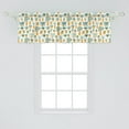 thumbnail image 2 of Ambesonne Lemons Window Valance, Tropical Citrus Blossoms in Pots Print on Plain Background, Curtain Valance for Kitchen Bedroom Decor with Rod Pocket, 54" X 18", Marigold Almond Green, 2 of 3