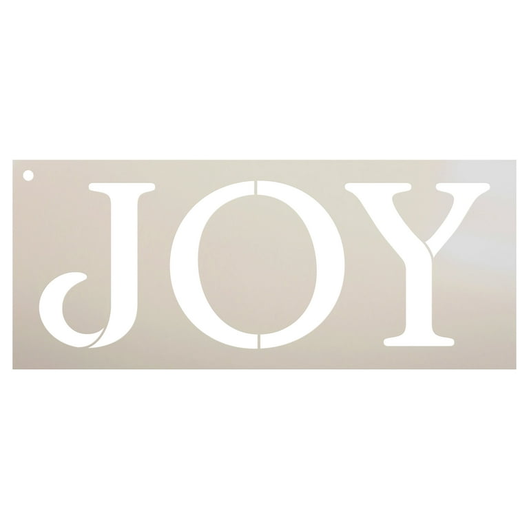Joy Stencil by StudioR12 Reusable Mylar Template Use to Paint Wood Signs - Walls - Pillows - DIY Home Christmas Decor - Select Size 24 joy-stencil-by-studior12-reusable-mylar-template-use-to-paint-wood-signs-walls-pillows-diy-home-christmas-decor-select-size-24-x-10-walmart-com