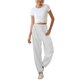 thumbnail image 1 of Moda Mujer Damas Casual Elástico Damas Cintura Bolsillos sueltos Pantalones sólidos Fridja  nalpqowj4810, 1 of 7