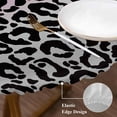 thumbnail image 4 of Ombre Leopard Round Fitted Table Cover Print Pink to Gray Gradient Waterproof Table Cloth with Elastic Edge Wipeable Tablecloth for Picnic Camping Party Fits 45"-54" Diameter, 4 of 8