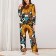 thumbnail image 2 of Fotbe Vintage Sunflowes Pattern Long Sleeve Pajama Set for Women,Sleepwear Set,2-piece Loungewear Set,Soft PJs Comfy Nightwear with Pockets -XX-Large, 2 of 7