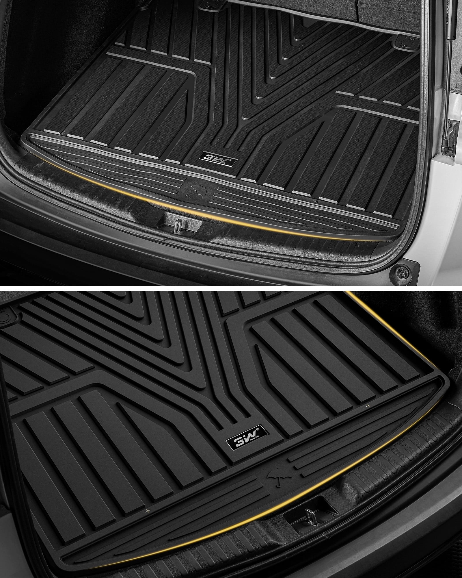 3W Floor Mats 2 Row w/ Trunk mat Cargo Liner for Honda CRV 2017-2020 2021 Custom Fit,Not For Hybrid Model