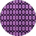 thumbnail image 1 of Ahgly Company Indoor Round Abstract Purple Modern Area Rugs, 5' Round, 1 of 4