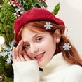 thumbnail image 5 of Sparkly Rhinestone Snowflake Hair Clip, Metal Alligator Design, Festive Accessory for Christmas Parties, 4cm Diameter, 5 of 6
