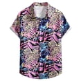 thumbnail image 1 of Fankiway Chemise Hawaïenne à Col Rabattu pour Hommes, Impression Non Positionnée, Chemise de Plage Décontractée et Confortable, Manches Courtes, Chemise/blouse, Chemises à Col Rabattu pour Hommes, 1 of 3