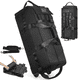 thumbnail image 1 of CshidWorld Bolsa de Viaje Plegable de 34 Pulgadas, Bolsa de Viaje Multiusos Resistente Al Agua de 90L con Ruedas, Correas para los Hombros y Correas Ocultas para Mochilas para Viajar, Fin de Semana,, 1 of 9