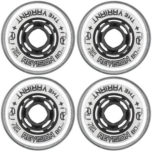 Revision Wheels Inline Roller Hockey Variant Firm White 72mm 76A 4Pack