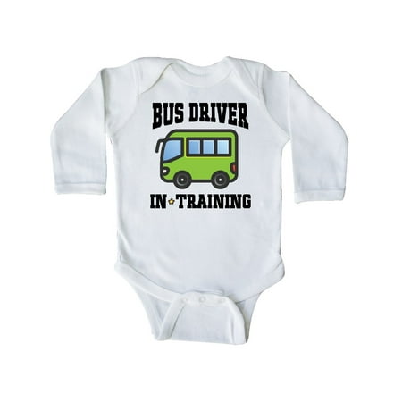 

Inktastic Bus Driver in Training Gift Baby Boy Long Sleeve Bodysuit