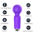 thumbnail image 2 of Rulwuck Wand wireless handheld personal massager, with 10 silent and powerful vibration modes, suitable for neck, shoulder, back and body,Purple,1PCS,Handheld mini massager, 2 of 8