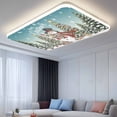 thumbnail image 2 of Teal Christmas Snowman Fluorescent Light Covers, Xmas Tree Snowflake Botanical Magnetic Light Covers for Ceiling Lights, Fluorescent Ceiling Shade Filters for Classroom Bedroom Office 4x2Ft x 2PCS, 2 of 7