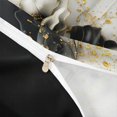 thumbnail image 3 of Castle Fairy Luxury Ink Gold Floral Art Twin Duvet Cover,Black White Flower Glitter Splash Layout Twin Bedding,Gold Gray,Black Reversible,2pcs,No Comforter,1 Duvet Cover and 1 Pillowcase, 3 of 5