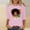 Pink, variant on Fznquz Plus Size Shirts for Women Black 3/4 Sleeve T Shirt Black History Month Crewneck Fashion Work Blouses for Women