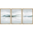 thumbnail image 3 of PixonSign Canvas Print Wall Art Set Abstract Blue and Gray Rolling Hills Geometric Wilderness Illustrations Modern Art Rustic Landscape Pastel for Living Room, Bedroom, Office - 24"x36"x3 Natural, 3 of 5