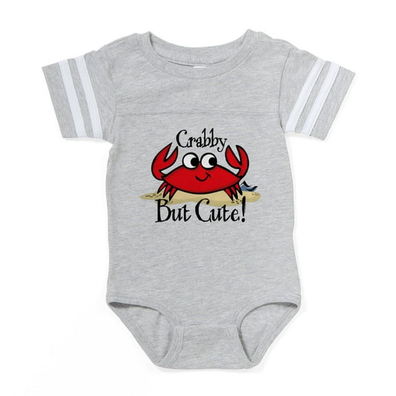 CafePress - Cute Crabby - Cute Infant Baby Football Bodysuit