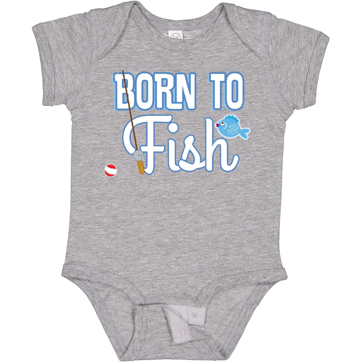Inktastic Born to Fish Go Fishing Boys or Girls Baby Bodysuit