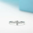 thumbnail image 7 of Moissanite Wedding Band, 2MM Round Cut Moissanite Band, T Shape Eternity Band, Minimalist Moissanite Band, Sterling Silver Ring,Gift for Her, 7 of 7