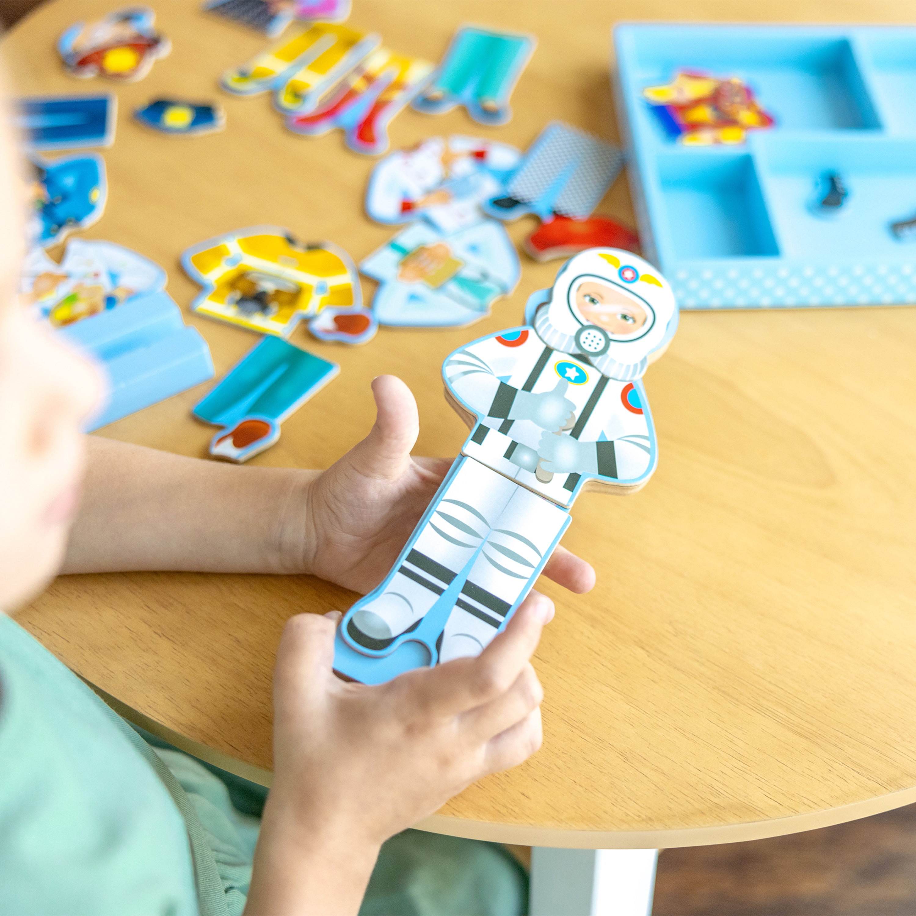 Melissa Doug Julia Magnetic Dress Up Wooden Doll Pretend Play