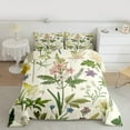 thumbnail image 2 of Manfei Colorful Rustic Flower Bedding Comforter Set,Natural Botanical Theme Twin Comforter Sets,Green Beige Bedding Set For Children,Microfiber Bedroom Decor Reversible,2pcs, 2 of 8