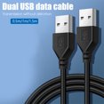 thumbnail image 5 of Cable de extensión USB 0,5 A macho, sincronización de datos, cargador negro, para PC, portátil y teclado, 1,5 m/1m/2,0 m, 5 of 5