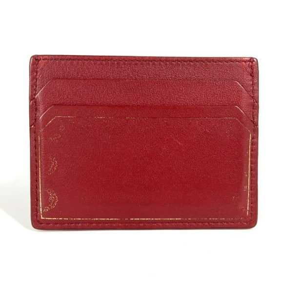 Pre-Owned CARTIER Garland de Cartier Business Card Holder, Pass Case, Leather,... (Good)