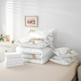 thumbnail image 4 of YST White Marble 7-Piece Comforter Set, Twin, Light Grey, Abstract Marbling, Watercolor Design, 4 of 4