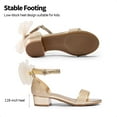 thumbnail image 5 of DREAM PAIRS Girls Sandals Low Heel Dress Pump Ankle Strap Interchangeable Bow Flower Wedding Party Shoes for Little Kid/Big Kid, 5 of 6