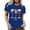 Blue, variant on HCYSFG Women's 4th of July Top Crewneck Short Sleeve Glass Graphic Fashion 250th Anniversary USA T Shirts Patriotic Summer Activewear Tee