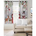 thumbnail image 2 of Christmas Blackout Curtains for Bedroom/Living Room, Thermal Insulated Kitchen Curtains, Snowman Elk Snowflake Xmas Botanical Grommet Darkening Window Treatment Drapes 42"x63"x2, 2 of 8
