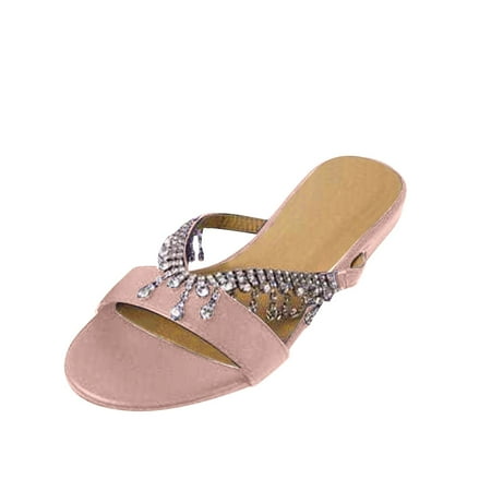 

knqrhpse slippers for women Summer Flip-Flops Open Toe Beach Shoes Flats womens slippers house slippers for women