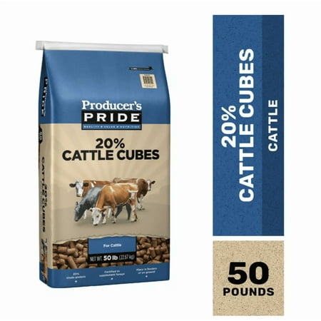 Producer's Pride 20% Cubed Cattle Feed, 50 lb. Bag