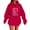 Red-H, variant on Tbopshirt Hoodies for Women Plus Size Oversized Valentine's Day Casual Round Neck Long Sleeve Pullover with Front Pocket and Drawstring Sweatshirt Red,L
