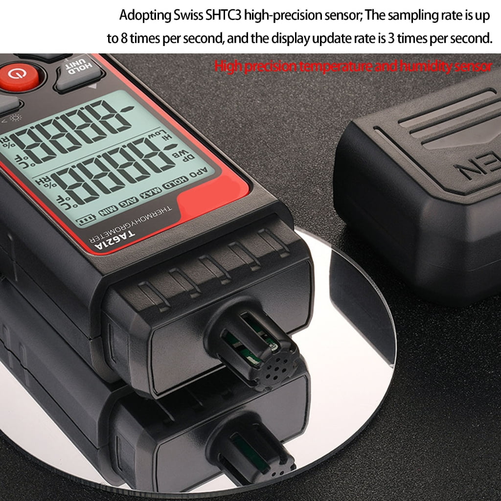 Miiottaa Quadruple Hygrometer Thermograph Perceivable Alarm Transportable Plan Various Environmental Monitoring