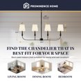 thumbnail image 3 of Prominence Home Billet 4-Light Linear Chandelier with Fabric Shades, Matte Black, 3 of 12