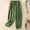Green, variant on Pants for Women Cotton Linen Pants Petite Drawstring Elastic Waist Lounge Pants Soft Mid Rise Pants Lightweight Pull On Trousers Solid Cotton Linen Pants Summer Khaki