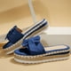 thumbnail image 4 of Sandalias de playa de verano para mujer sandalias antideslizantes con plataforma y cuñas con lazo sandalias con punta abierta a la moda aumento de altura para viajes junto al mar, 4 of 6