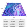 thumbnail image 3 of Balery Swirl Blue And Purple Manta de Felpa Suave y Acogedora – Cobija de Franela Aterciopelada para Cama, Lavable y Cálida para Sofá, Mascotas, Transpirable-40"x30", 3 of 7